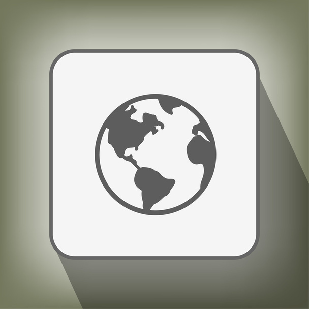 Pictograph of globe icon - Vektor, Bild