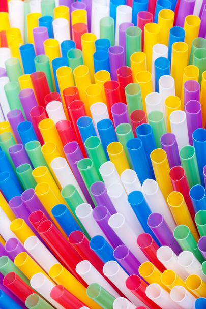 Colorful drinking straws background - Foto, Imagem