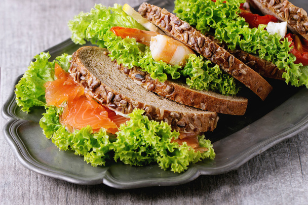 Sandwich with seafood - Foto, Bild