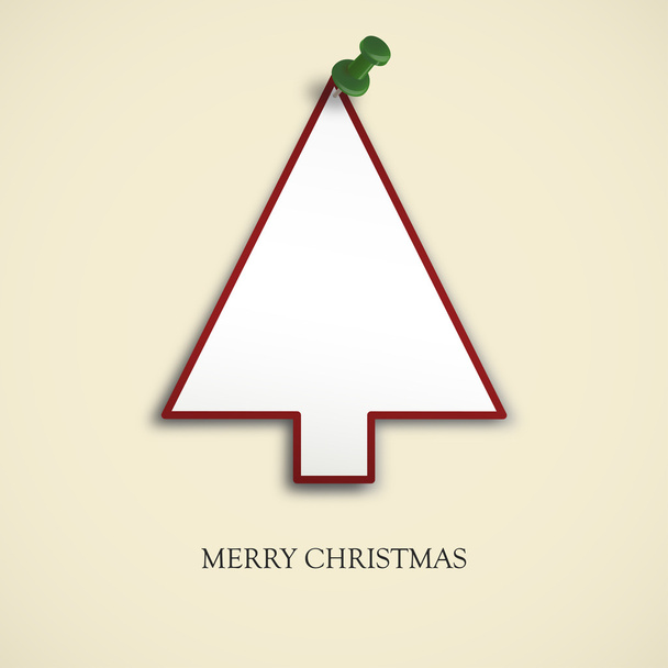 Рождественская открытка - елка с иголкой
 - Вектор,изображение