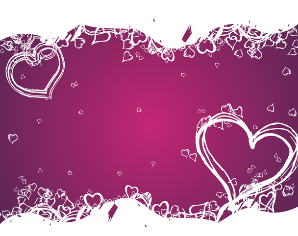 Romantic draw valentine love background - Vector, afbeelding