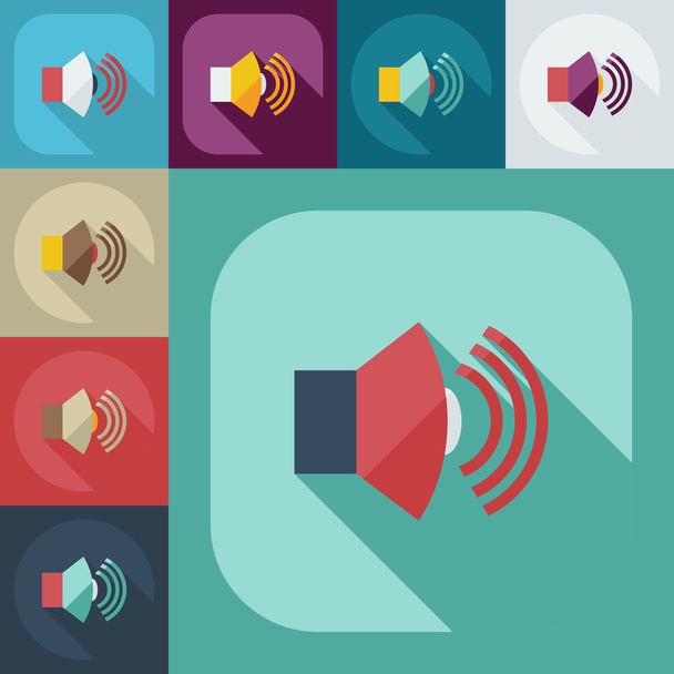 Flat modern design with shadow icons sound - Vecteur, image