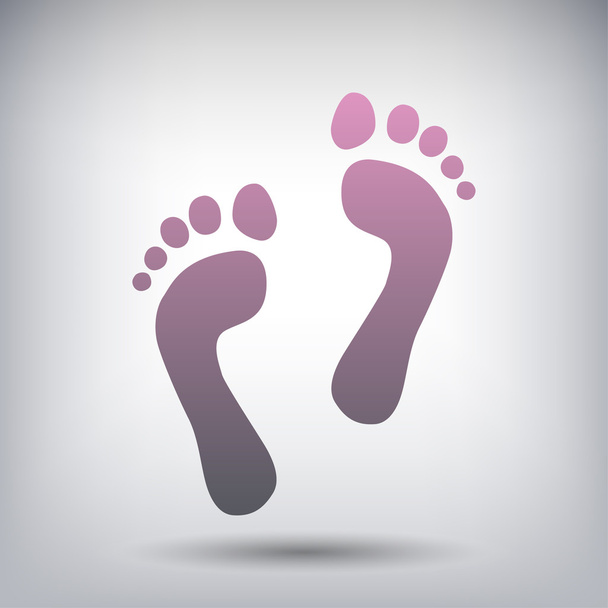 Pictograph of footprints icon - Vector, Image