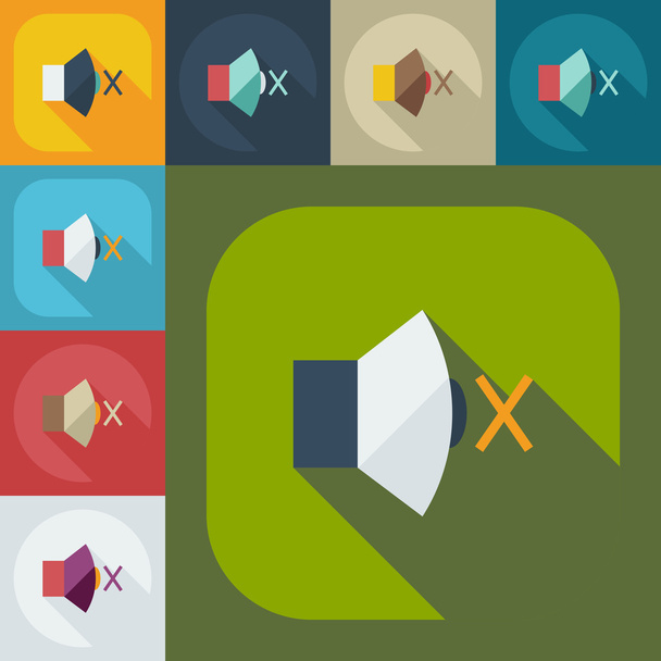 Flat modern design with shadow icons sound - Vector, Image