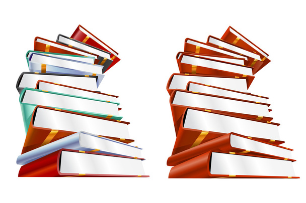 Books 3d  isolated on white - Vector, Image
