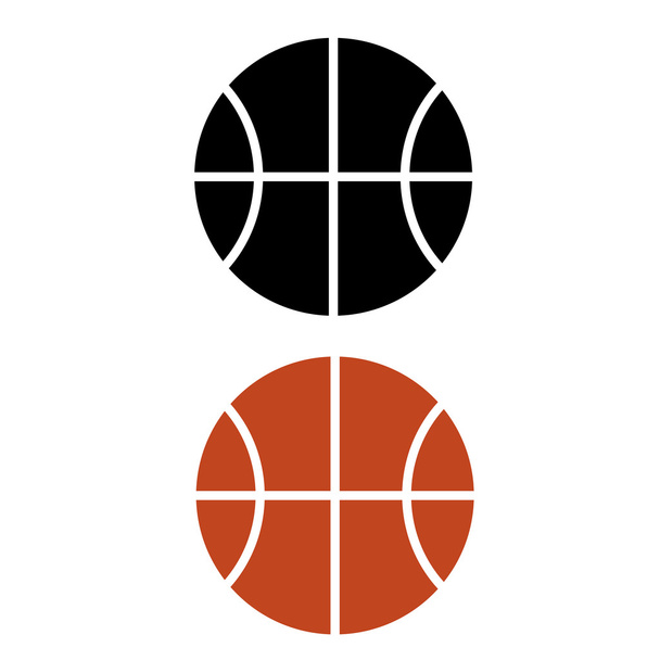 Ensemble d'icône plat de basket-ball
 - Vecteur, image