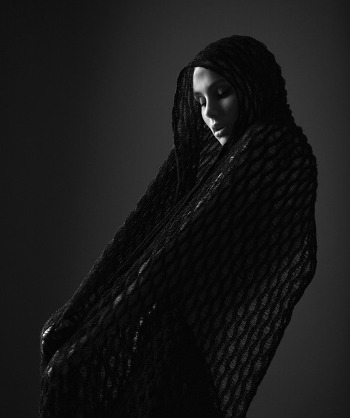 Sexy woman in black and white - Fotó, kép