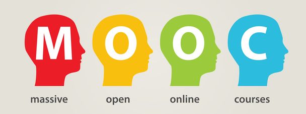 mooc heads, online courses - Photo, Image