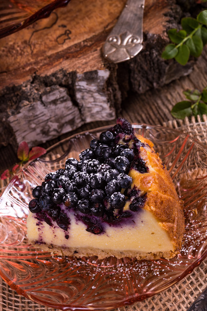 Homemade cheesecake with blueberries - Foto, Bild