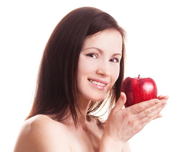 Woman with an apple - Photo, image