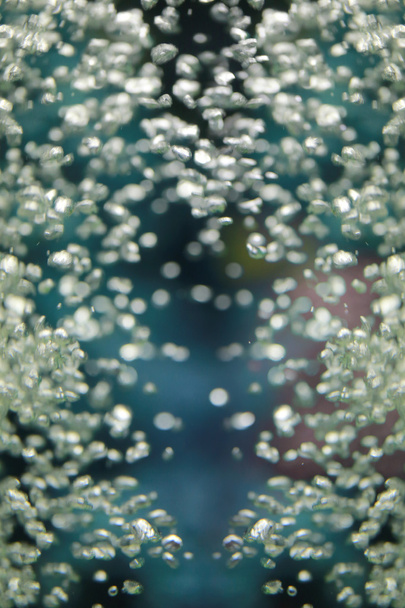 Bubbles of oxygen line fish tank. - Foto, imagen