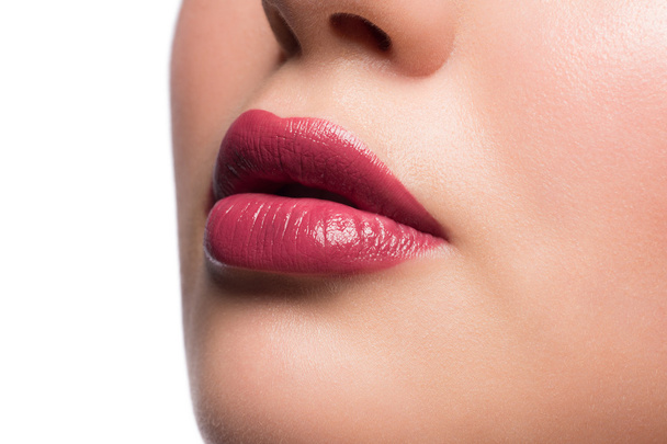 Woman lips with lipstick - Фото, изображение