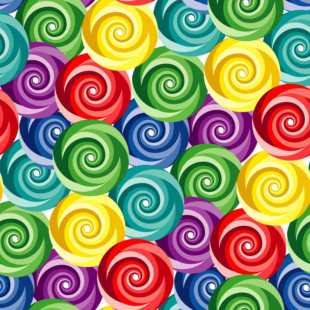 Seamless vivid swirl pattern - Vector, Imagen