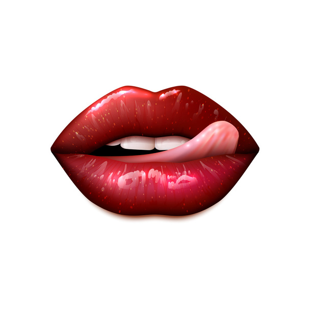 Female Lips Make Up - Vector, Image