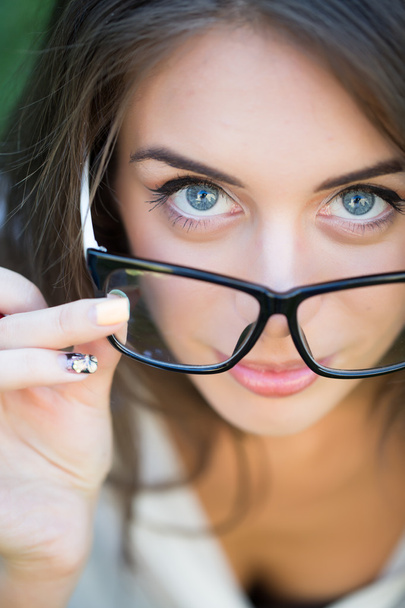 Pretty woman in glasses - Foto, Bild