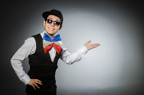 Funny man with giant bow tie - Photo, Image