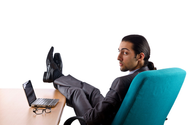 Businessman sitting at the desk - Photo, Image