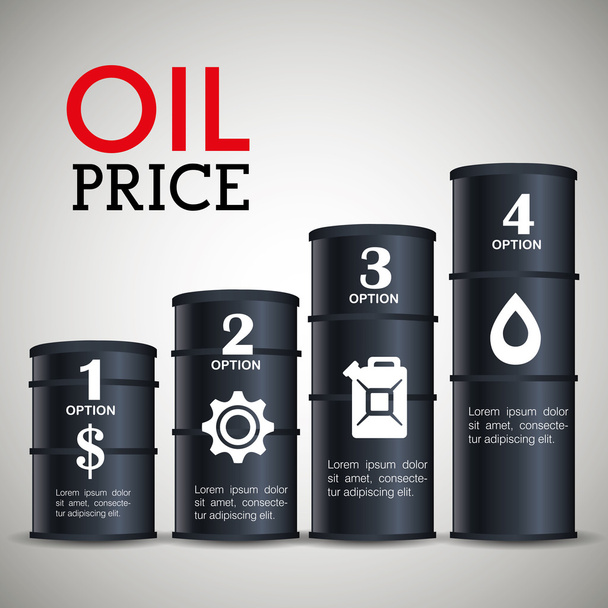 Design der Ölpreise Infografik - Vektor, Bild