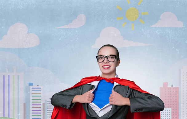 Superfrau zu sein braucht Kraft - Foto, Bild