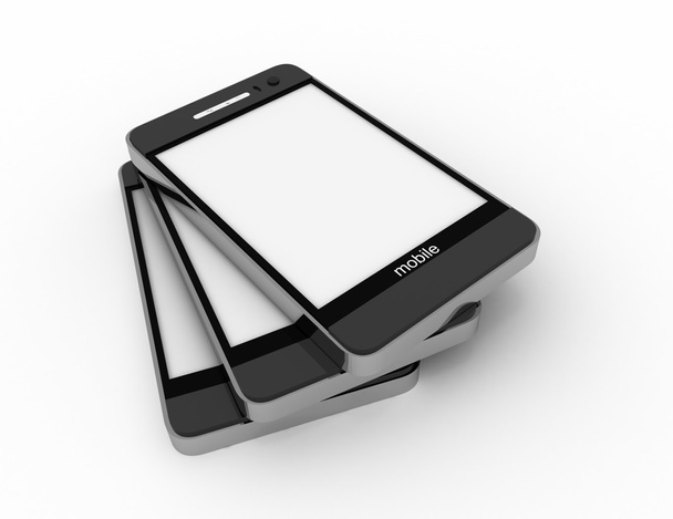 Teléfonos móviles modernos con pantalla táctil
 - Foto, Imagen