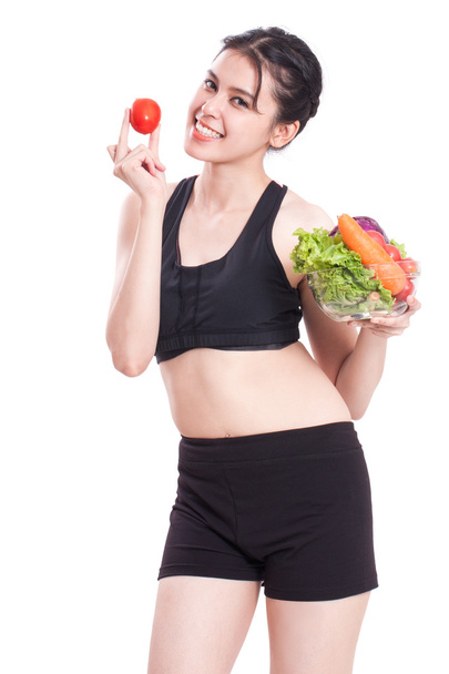 kobieta koncepcja zdrowej diety - Zdjęcie, obraz