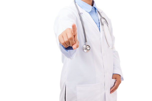 Doctor with digital tablet pointing with finger - Foto, Bild