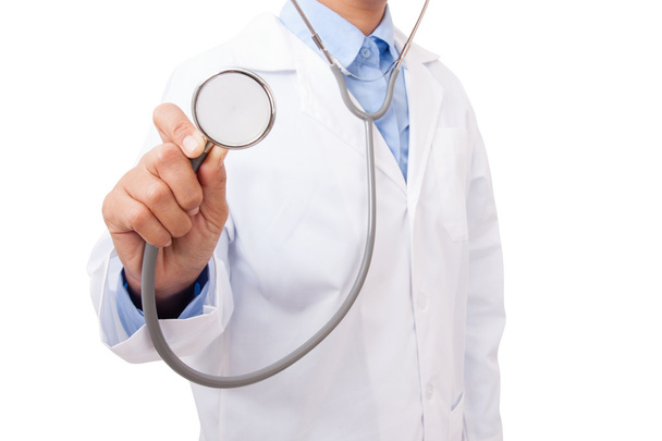 Doctor listening with stethoscope - Фото, изображение