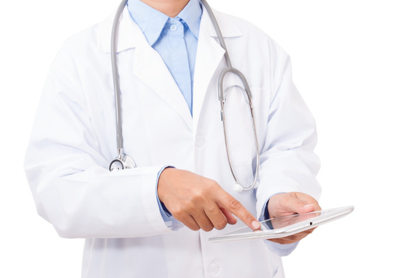 Doctor using digital tablet - Fotoğraf, Görsel