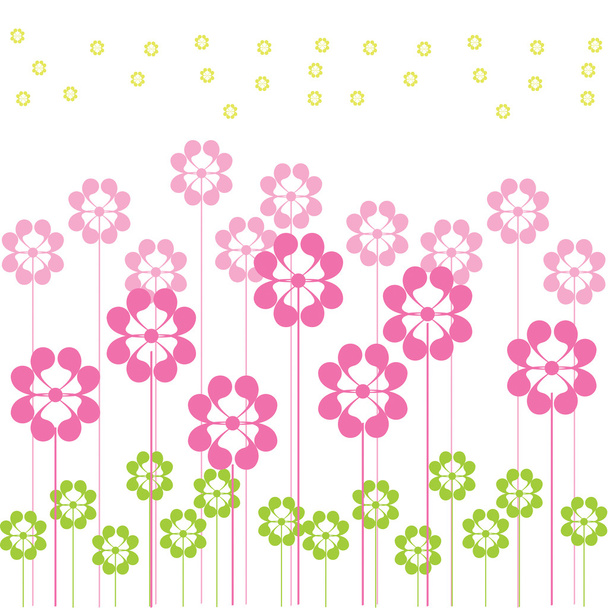 Vector background with flowers - Vector, Image