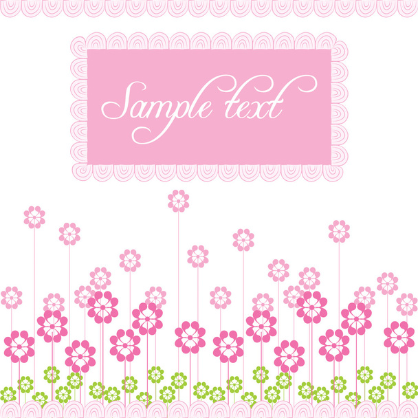 Κάρτα διάνυσμα με λουλούδια - Διάνυσμα, εικόνα