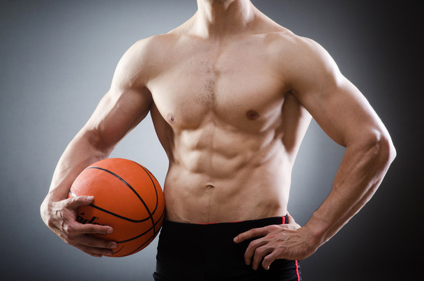 muskulöser Basketball im Sportkonzept - Foto, Bild