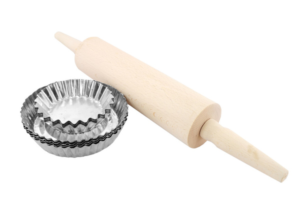 Rolling pin and baking tins - Photo, Image