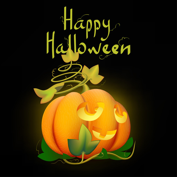 Very Happy Pumpkin cause Halloween - Διάνυσμα, εικόνα