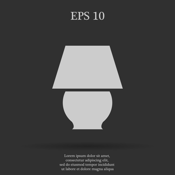 icône de lampe Style design plat
 - Vecteur, image