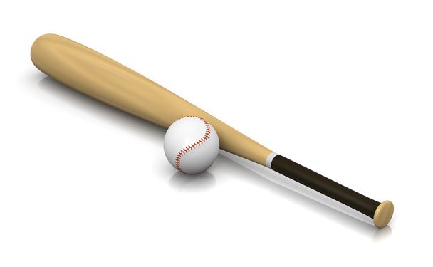 Baseball bat i piłka - Zdjęcie, obraz