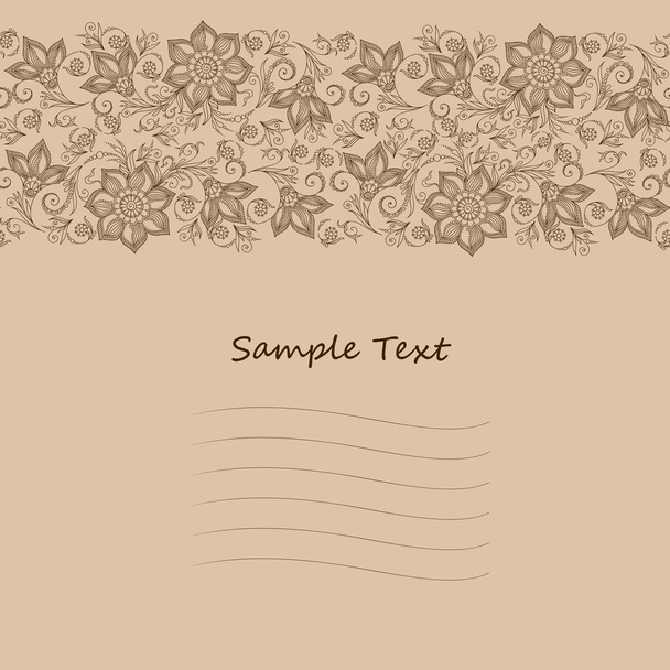 Vector Lace pattern for invitation or greeting card - Вектор, зображення