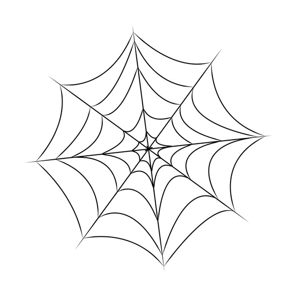Halloween spider web, cobweb symbol, icon. vector illustration isolated on white background. - Vector, afbeelding