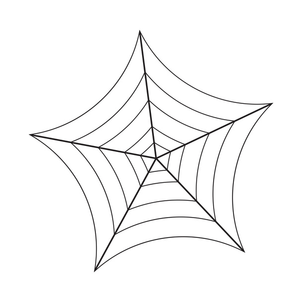 Halloween spider web, cobweb symbol, icon. vector illustration isolated on white background. - Vektor, obrázek