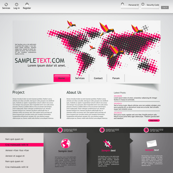Website Template Design - Vektori, kuva