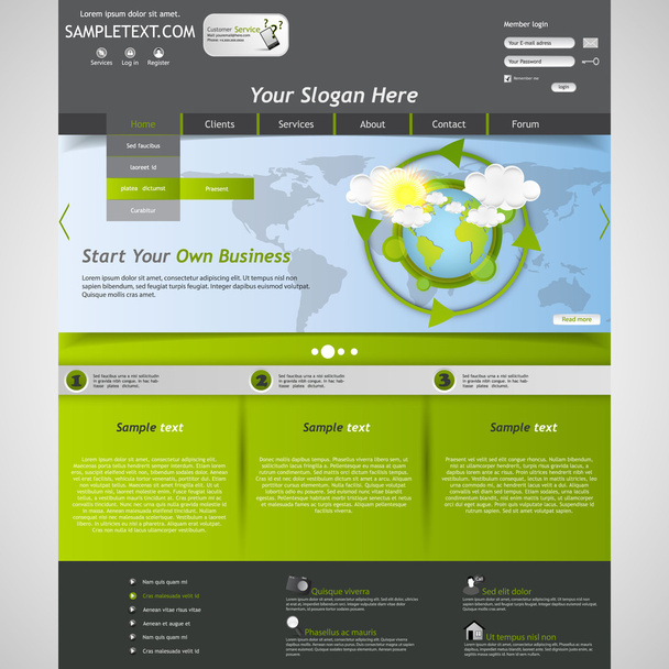 Design der Webseite - Vektor, Bild