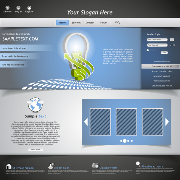 Website Template Design - Vector, Image