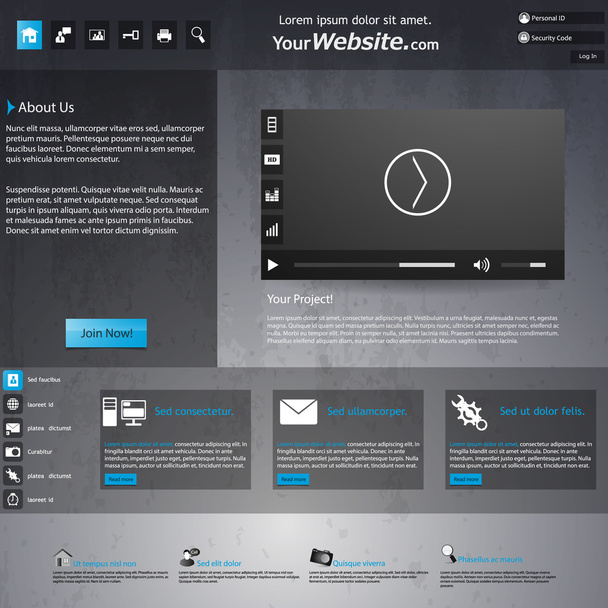 Website Template Design em formato vetorial editável
 - Vetor, Imagem