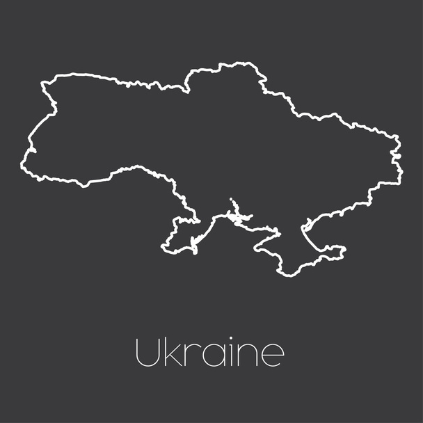 kaart van het land van ukraine - Vector, afbeelding