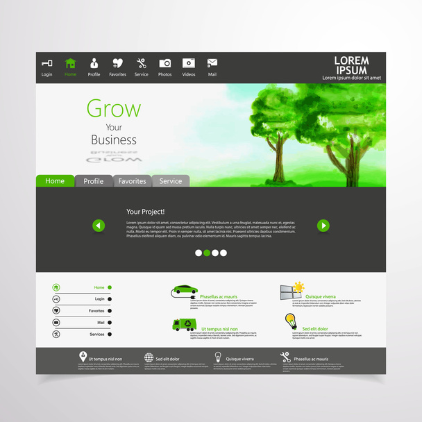 Verde eco sitio web profesional
 - Vector, Imagen
