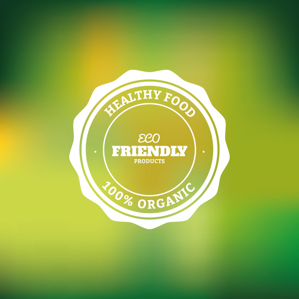 Organic food label - Vector, Image
