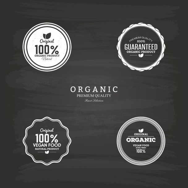 Organic food label - Vector, Image