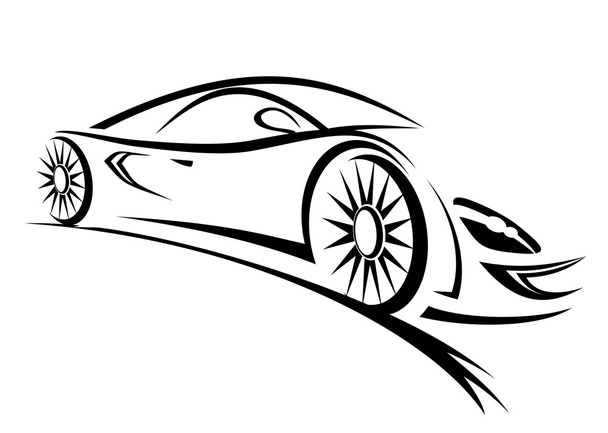 гоночний автомобіль
 - Вектор, зображення