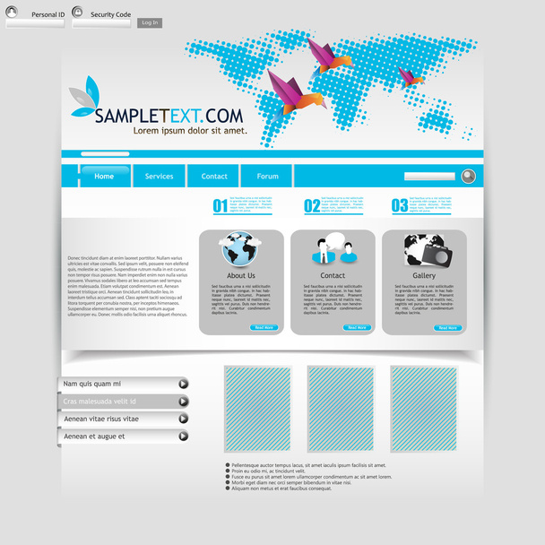 website template ontwerp - Vector, afbeelding