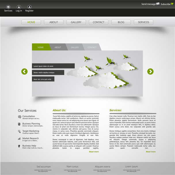 ウェブサイトのテンプレートデザイン - ベクター画像