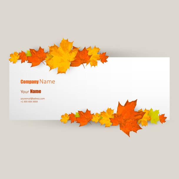 Bannière de feuilles d'automne - Vecteur, image